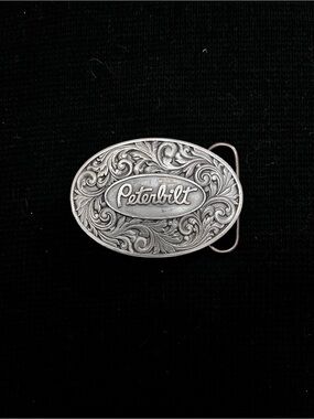 Vtg 1992 Peterbilt Tonkin Bergamot Semi Truck Belt Buckle U-420 Pewter